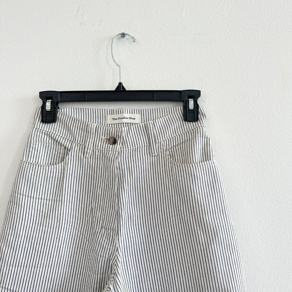 The Frankie Shop Sasha Striped High-Rise Wide-Leg Jeans - Picture 2 of 5
